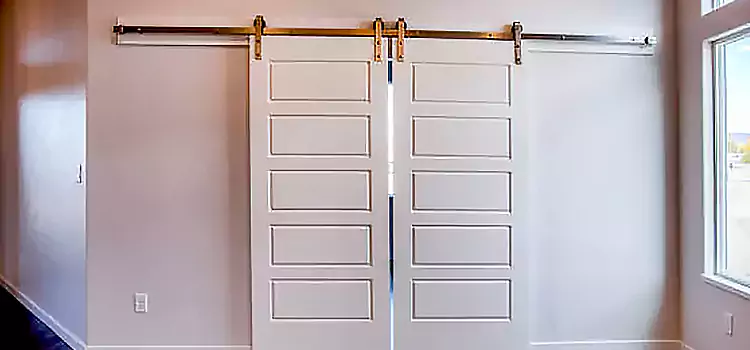 Glass Barn Door with Installation Hardware Kit Diamond Bar